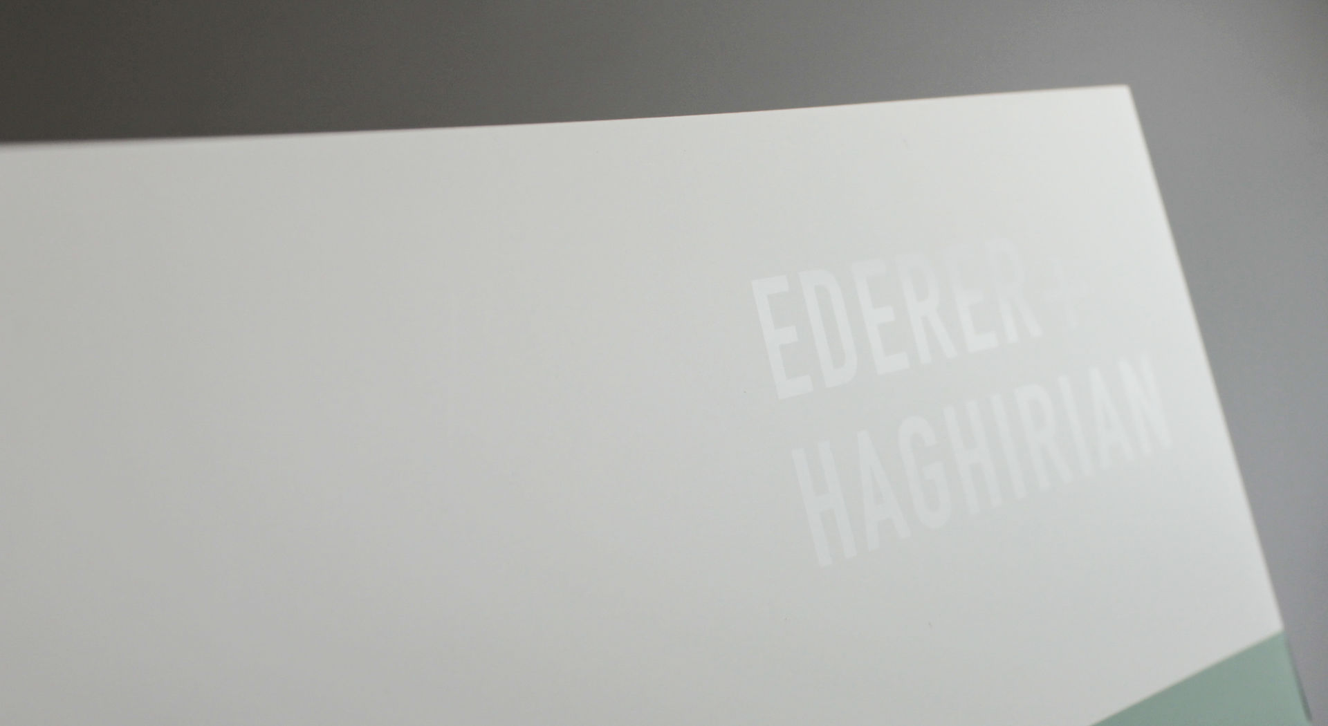 Ederer + Haghirian, Folder, Architektur, Drip-off