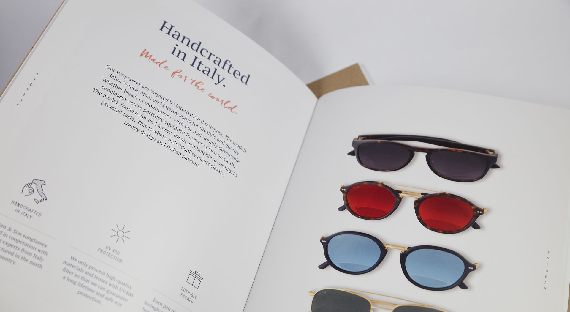 Kapten&Son, Katalog, Klebebindung, Blindprägung